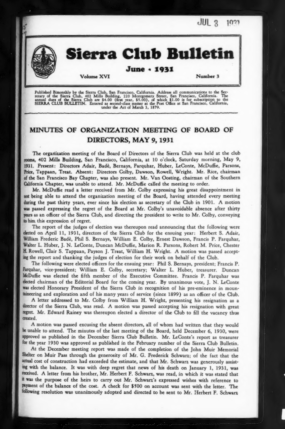 Sierra Club Bulletin 1931 Vol 16 No 3 June thumbnail